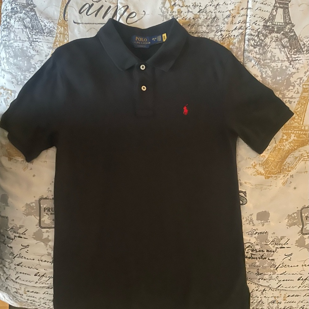 Polo by Ralph Lauren Big Boys Polo Shirt in Black with Red Logo